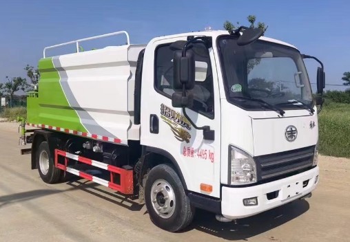 解放招財虎藍(lán)牌7方灑水車_同銳通牌CAA5042TDYC6型多功能抑塵車